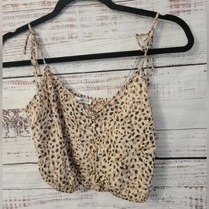 Abcrombie M Cropped Tie Shoulder Crop Top